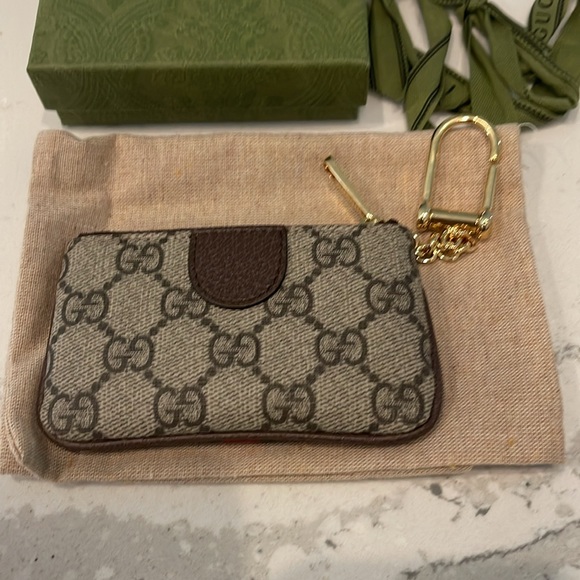 NWOT Gucci Ophidia Coin Pouch With Key Chain - Picture 9 of 11